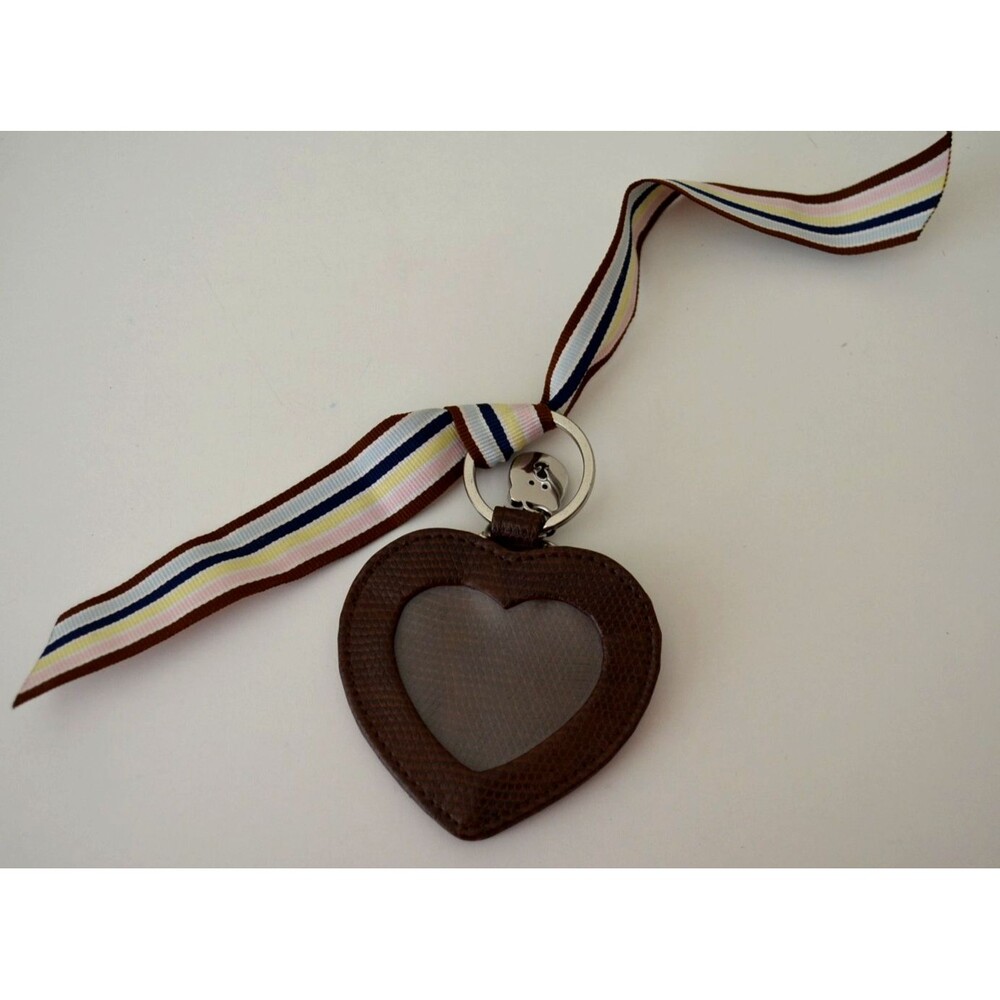 Baby Gap Heart Photo Frame Picture Holder Keyring Fob Purse Bag Charm Keychain